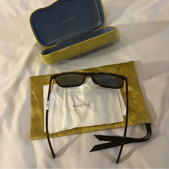 New Gucci Sunglasses Havana Gray 57-17-45 Unisex $455